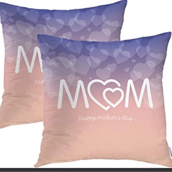 Mother's Day Top Grade Pillow Covers 18X18 Inch Set Of 2 - Picture 1 of 1